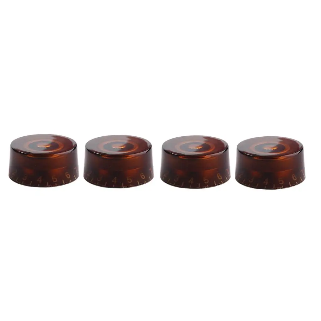 4 Pieces Acrylic Guitar Volume Tone Knobs Buttons Top Hat Replacement for LP SG Electric Guitar Parts