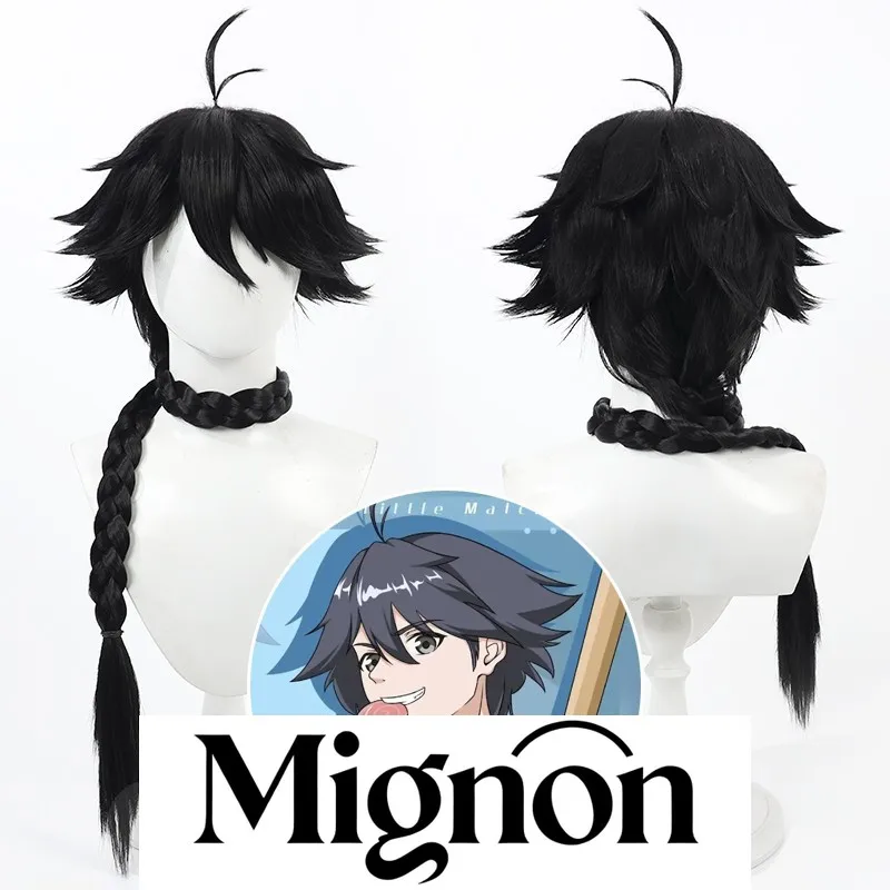 

Fox Spirit Matchmaker Bai Yuechu cosplay wig black dark blue long ponytail Halloween gift