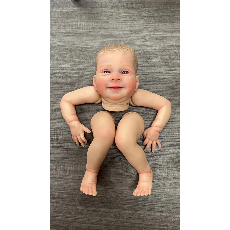 NPK 18Inch Already Painted Reborn Doll Kit Sebastian Limited Edition lifelike 3D Skin Visible Veins  with Cloth Body and Eyes