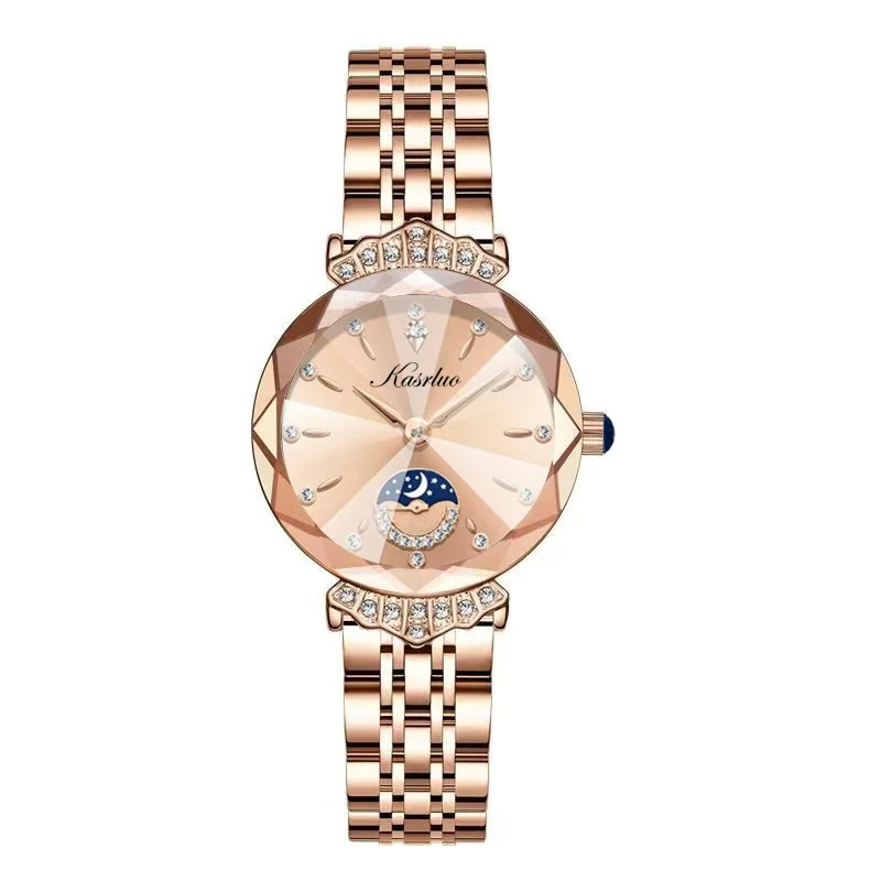 

Женские часы, инкрустированные бриллиантами, маленький секундный диск, легкие роскошные водонепроницаемые кварцевые часы премиум-класса