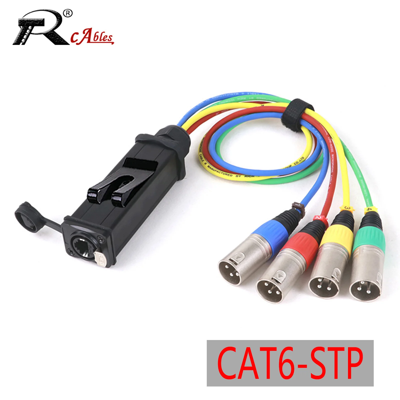 

0.5M-10M 4 Channel 3 PIN XLR/DMX Male/Female Plug to RJ45 CAT6 STP D-type Panel with Metal Shell Multi Network Snake Receiver