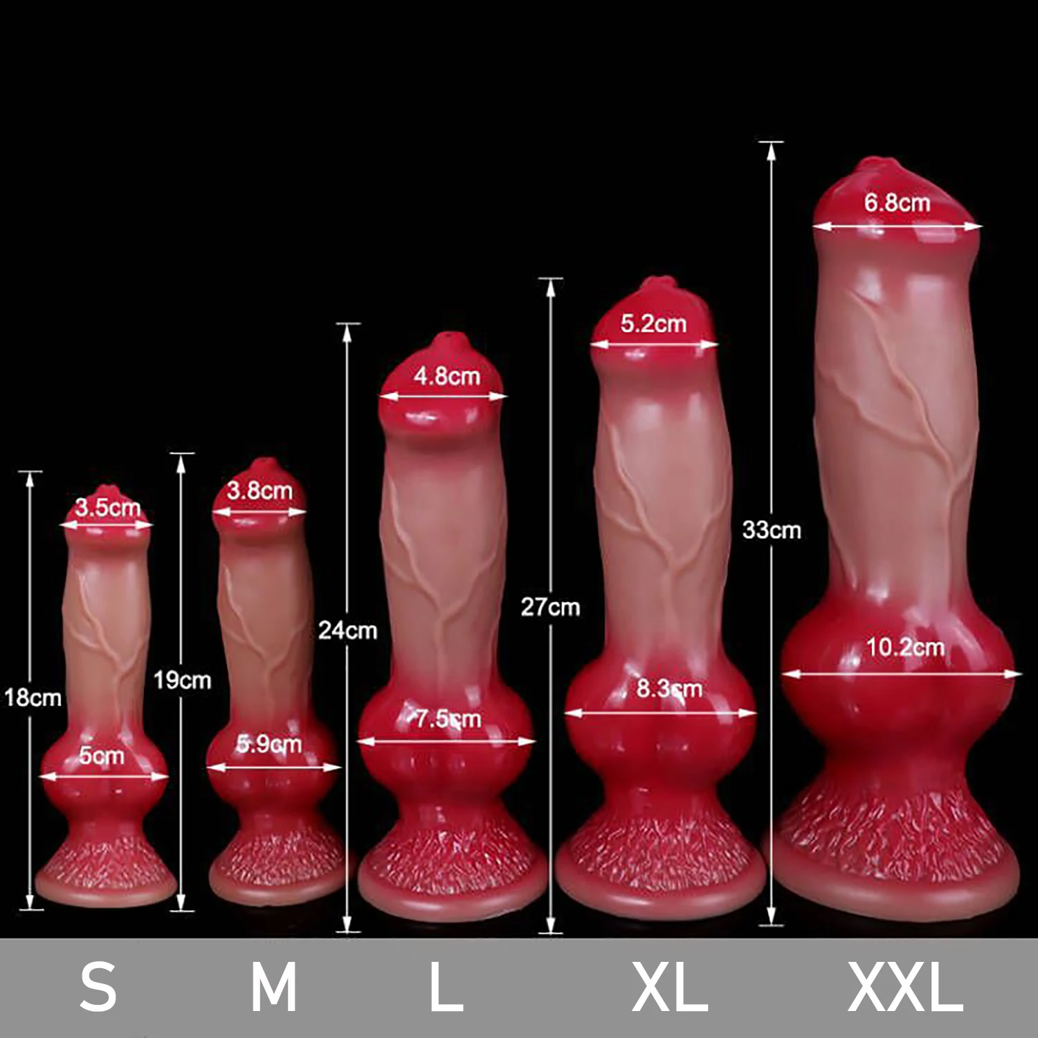 Oversized Liquid Silicone Dog Dildo Anal Plug Soft Penis Anal Dilator Phallus Stimulate Vagina Anus Masturbator Dick Sex Toys