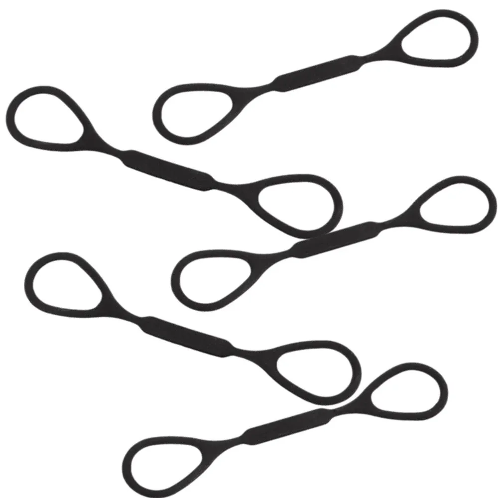 5pcs Silicone ​Trumpet Slide Stopper​ ​Elastic Rings​ ​Universal Fit​ ​Silicone Stopper Ring Secure Stability​ Black