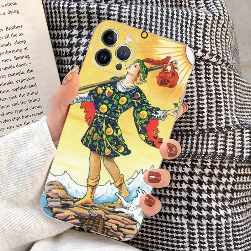 The Star Tarot Card Art Phone Case Silicone Soft for iphone 14 13 12 11 Pro Mini XS MAX 8 7 6 Plus X XS XR Cover