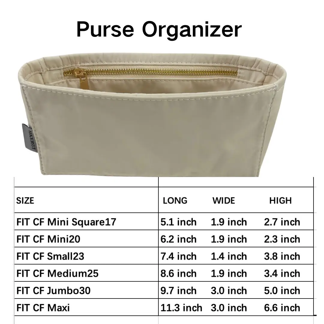Purse Organizer Insert For Chanel CF Bags Premium Nylon Bag Organizer Luxury Handbag Tote Shaper-handmade