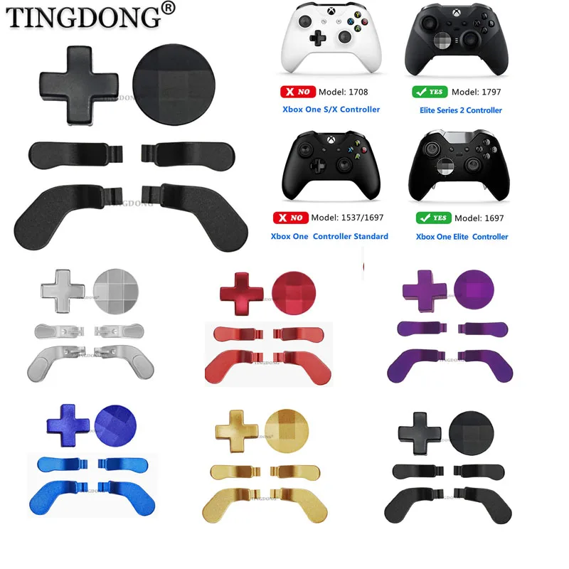 

1Set=6pcs Game Controller Trigger Button Game Controller Accessories for XBOX ONE ELITE 2 Keycap Replacement Set