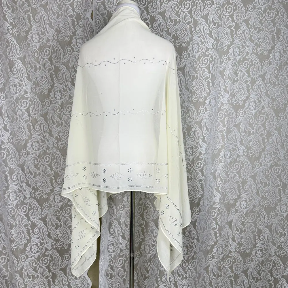 2026 Kleiner 70x180cm Chiffon Neuer Afrikanischer Netz-Hijab-Schal für Muslimische Frauen Afrikanischer Dubai Islam Kopftuch Bestickte Schals – Detail 28