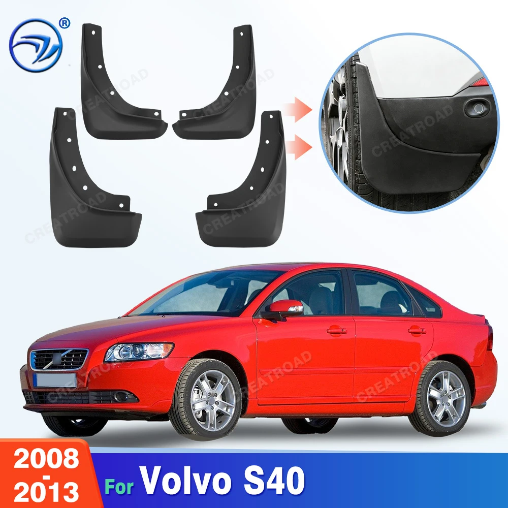 For Volvo S40 2008-2013 2009 2010 2011 2012 Fender Mudflaps Splash Guards Mudguards Mud Flaps Car Accessories