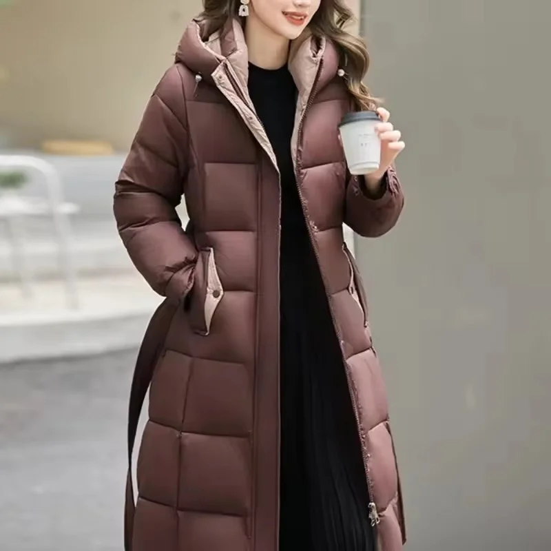 

2025 New Autumn Winter Women Long Coat Parkas Female Thick Down Cotton Jacket Coat Femme Casual Warm Thick Outerwear Ladies Top