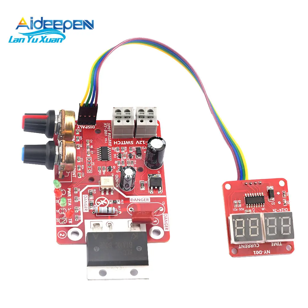 40A/100A Spot Welding Machine Control Board Welder AC 110V 220V to 9V Transformer Controller Board Timing Current Time Current