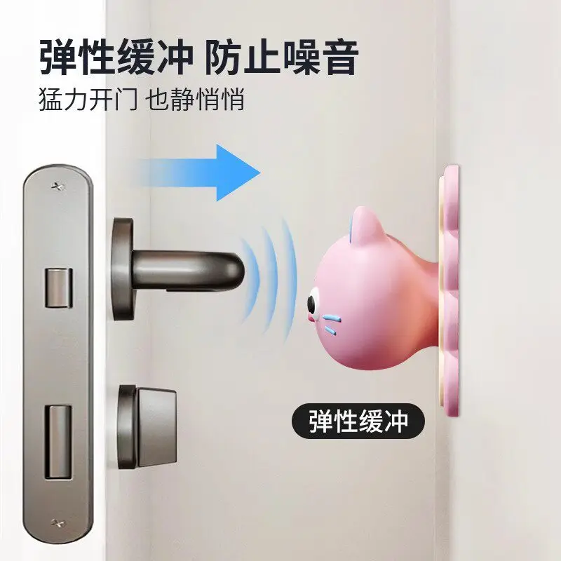 Cute Doll Anti collision Adhesive Door Handle Anti collision Door Stop Decorative Doll Pad Creative Anti pinch Hands