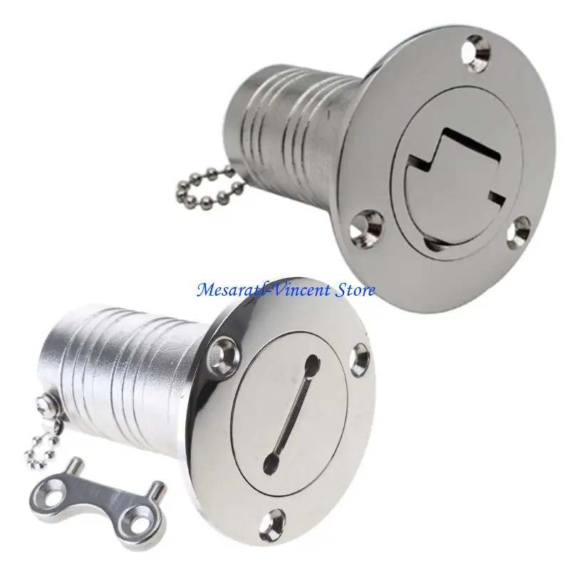 A70F Marine Stainless Deck Filler Gas Diesels Water Waste Caps
