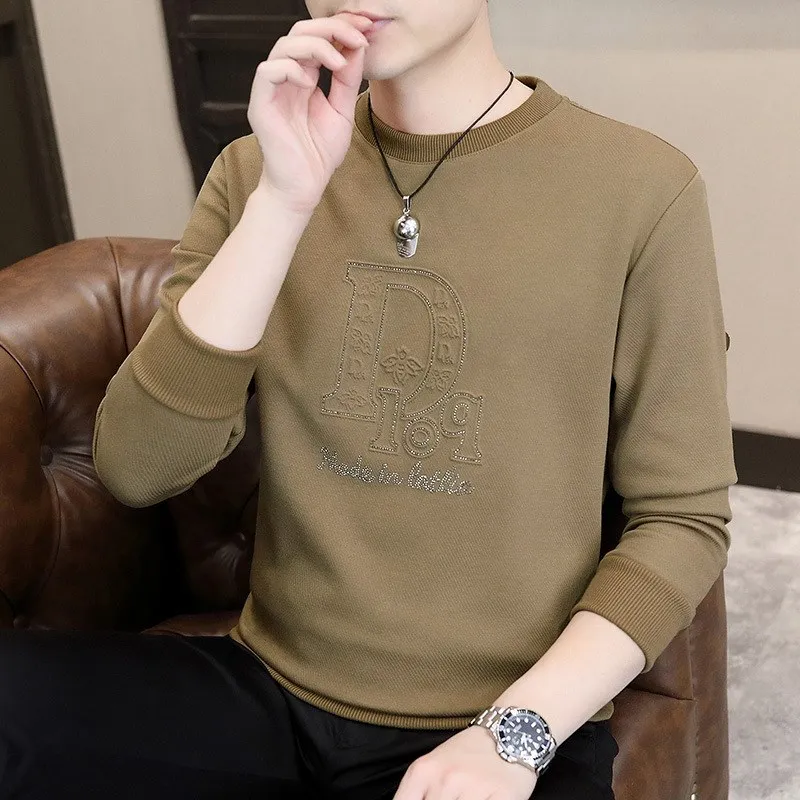 

Модный мужской свитшот Fce Slim Fit, базовая модель, весна-осень, повседневный, удобный, из смеси хлопка и полиэстера, устойчивый к деформации.