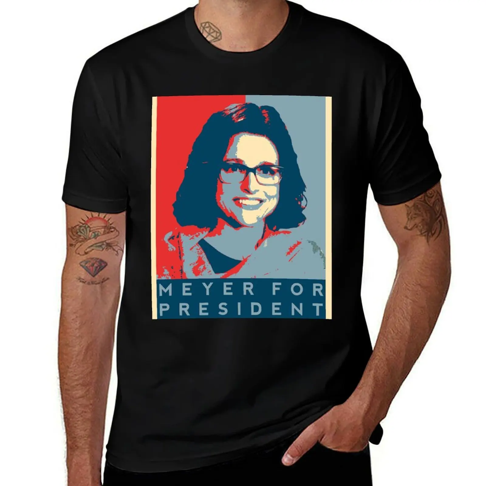 

Veep's 'Meyer for President' T Shirt T-Shirt Work Basic Short Sleeve Top