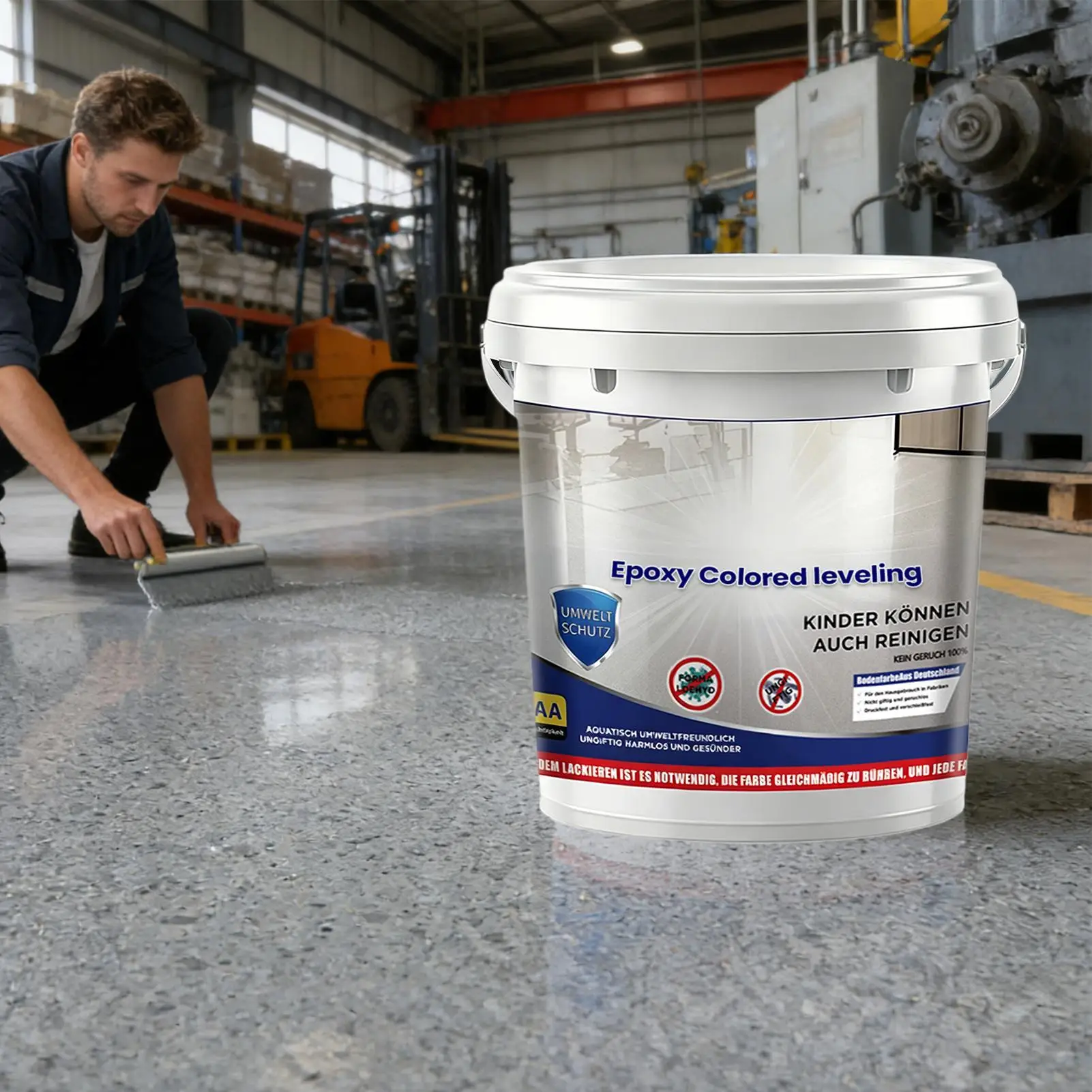 

500ml Garage Floor Paint Quick Drying High-Gloss Self-Leveling Coating Epoxy Colored Sand Floor Paint For Indoor Outdoor Garage