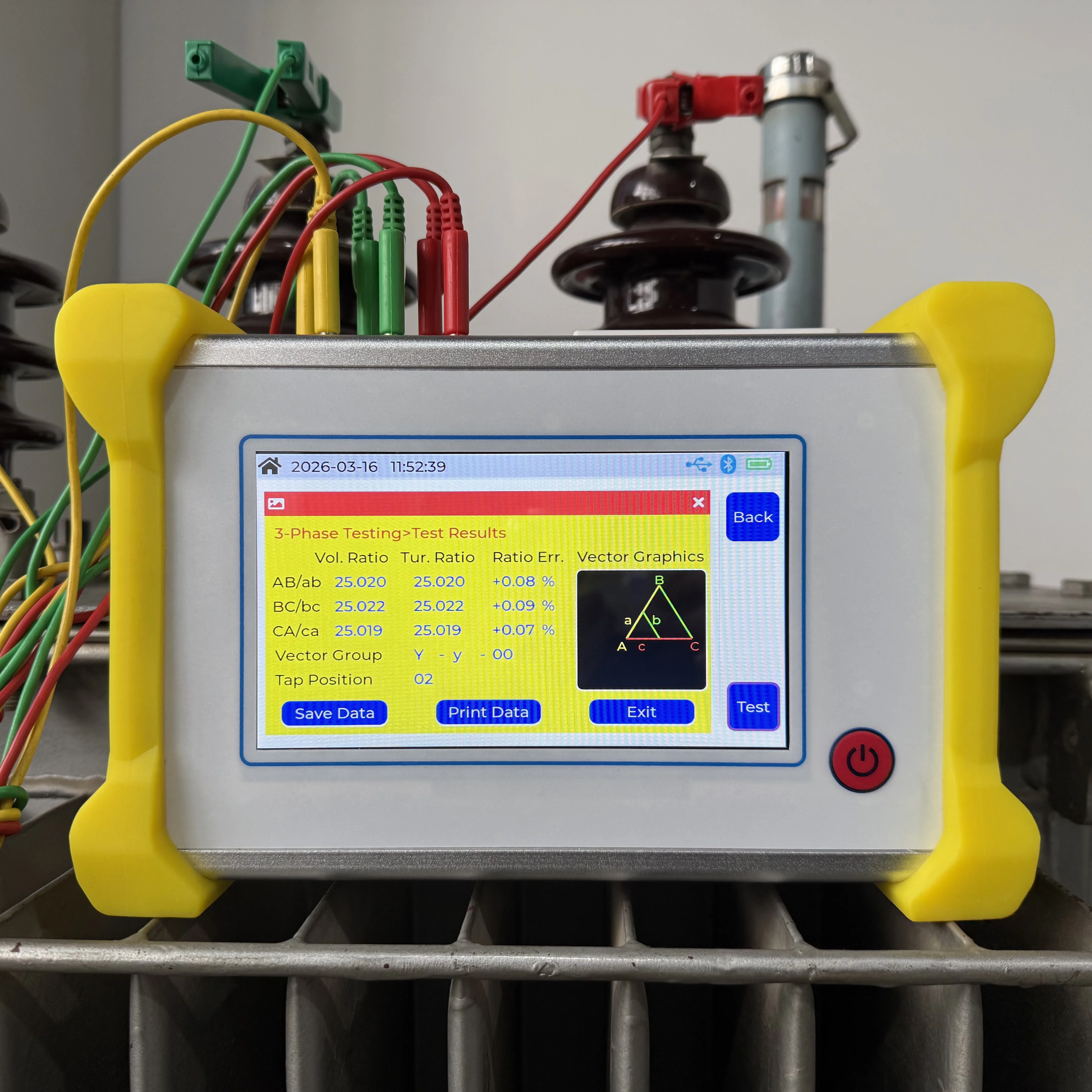 High/Low Voltage Reversal Alert Handheld Transformer Turns Ratio Tester TTR With Neutral Point CT Ratio Polarity Test Function