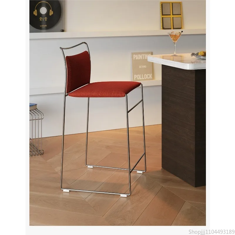 

Italian Minimalist Retro Bauhaus High Back Bar Stool & Dining Chair Multifunctional Furniture Compact Design for Small Spaces