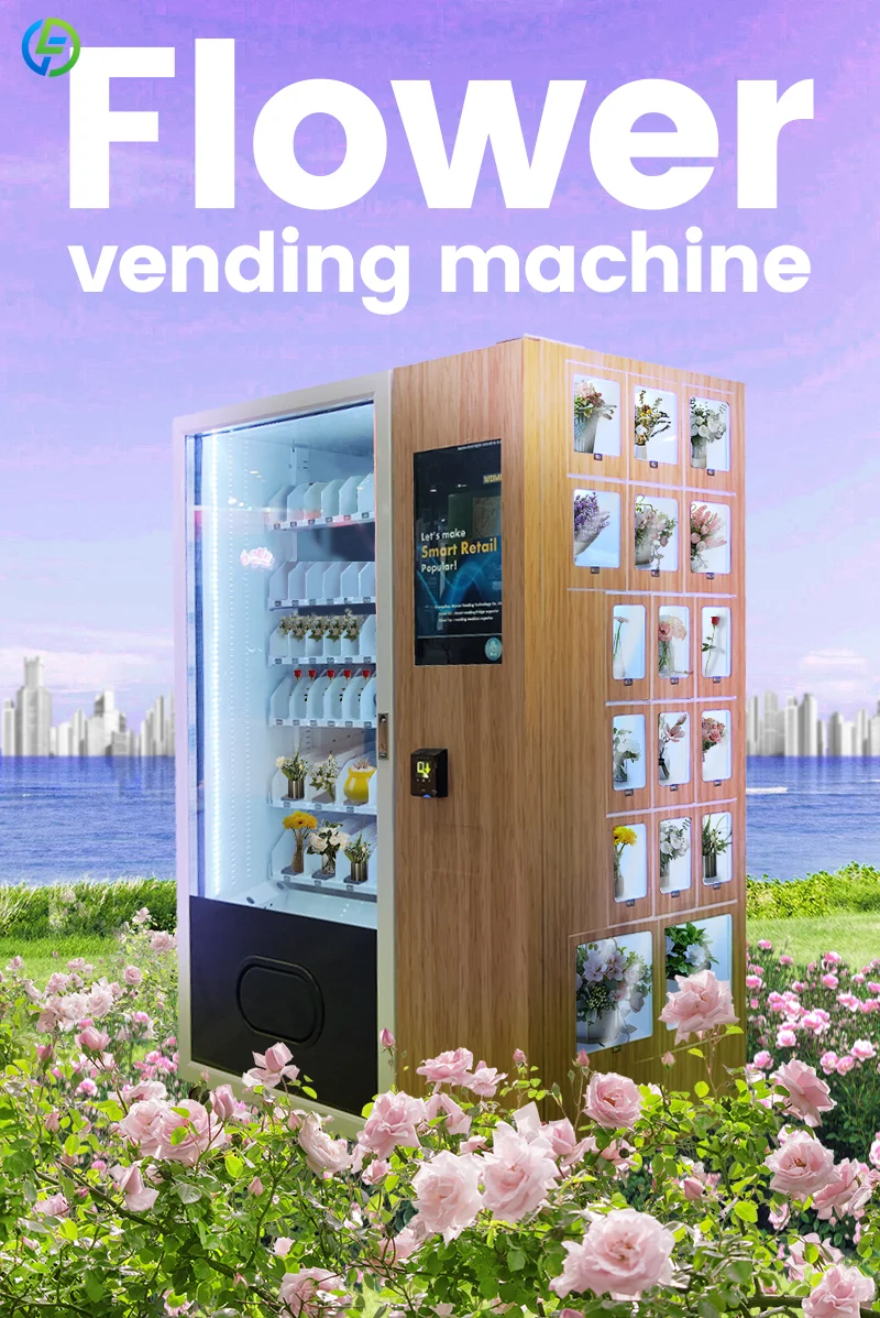 FL For USA Cloud Controlled Potted Plants Single Packaged Flower Vending Machine with Elevator Customized