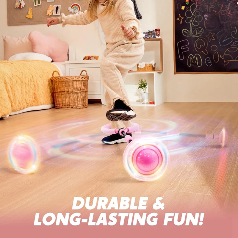 Pjump Ball Ink Ankle Skip Ball With Flashing Lights, Skip It Toy For Kids Indoor & Outdoor