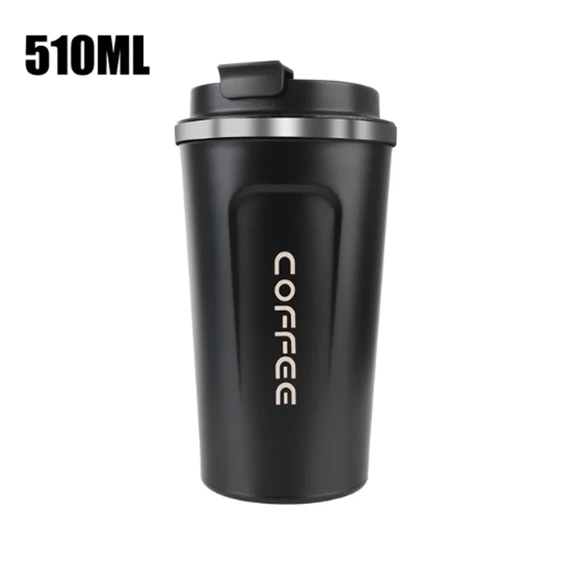 Thermo Cafe Car Thermos Mug for Tea Water Coffee Leak_Proof Travel Thermo Cup Coffee Mug 380/510ML Double Stainless Steel