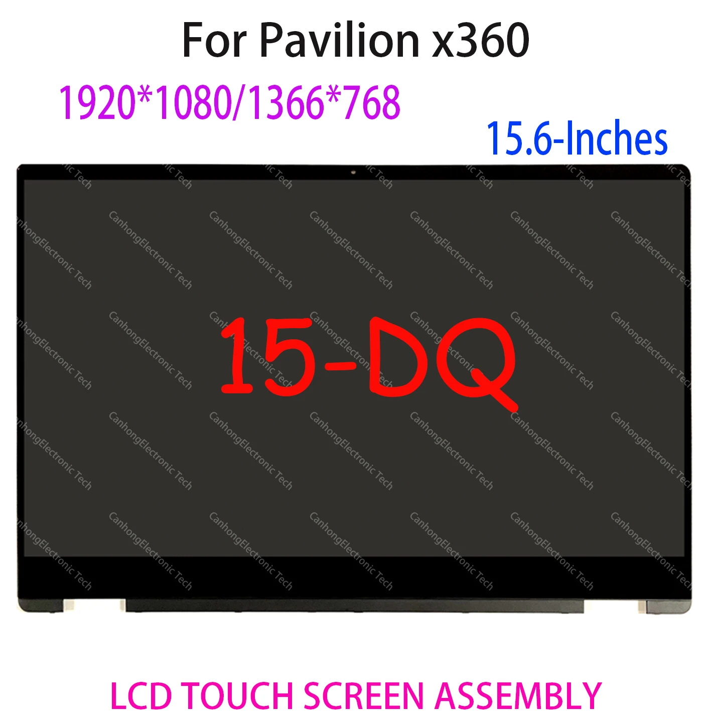 Imagem -02 - Display Display Display Lcd Tela de Toque Vidro Digitador Assembléia Fhd hd para hp Pavilion 15-dq Série 15-dq1050nia 15-dq1996nz 15-dq1994n 15.6