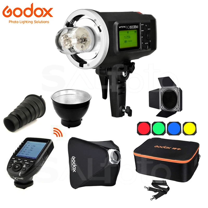 

Godox Wistro AD600BM Manual Speedlite GN87 600WS HSS 1/8000s 2.4G 8700mAh Bowens Flash Strobe Trigger XPro Transmitter Kit