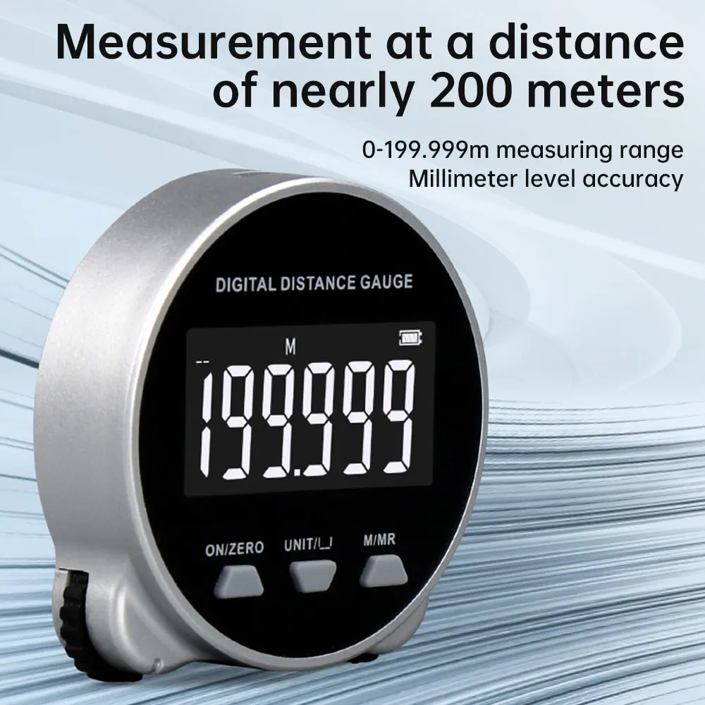 Electronic Distance Meter Clothing Measuring Ruler  Rechargeable Multi-Function Digital Display Roller Electronic Ruler