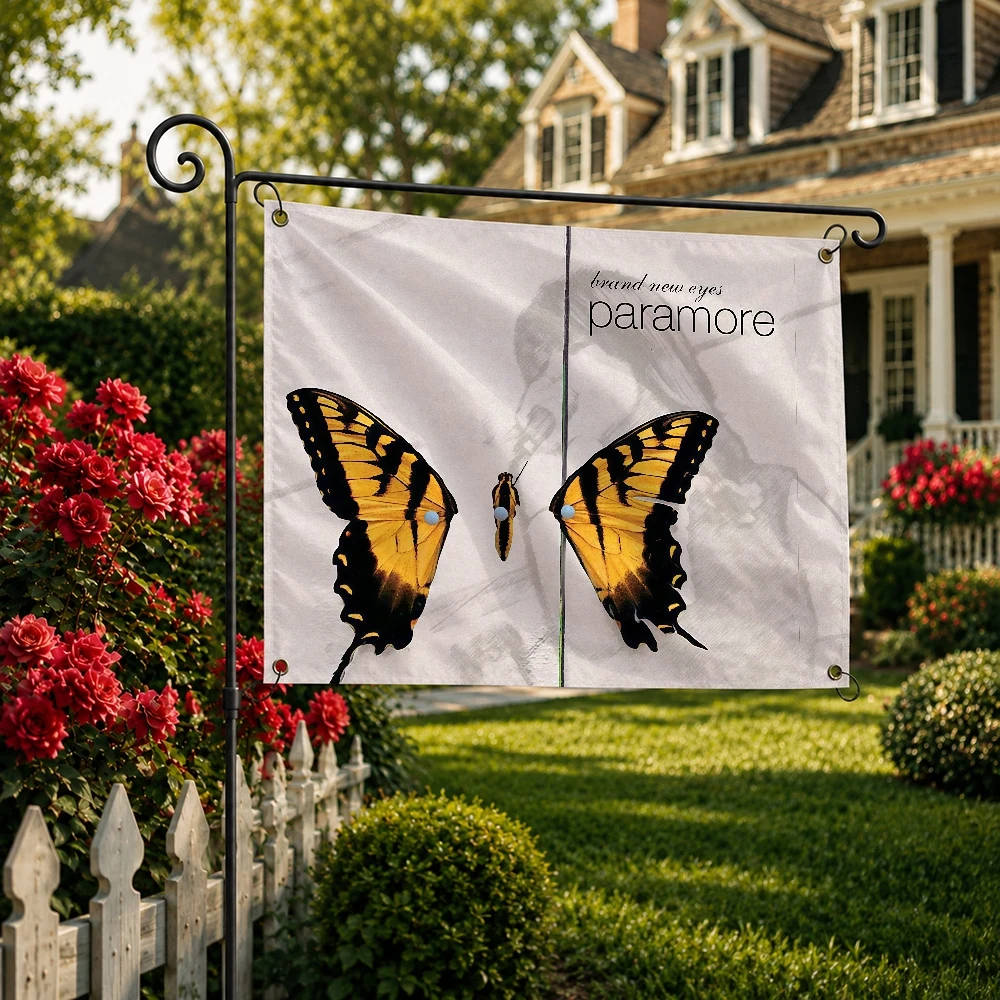 P-Paramore Rock Band Flag Decoration Outdoor Picnic Party Art Hanging Home Camping Party Banner