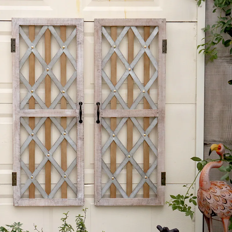 Decorative wall hanging false window pendant porch shop window garden courtyard wall simulation window pendant pendant