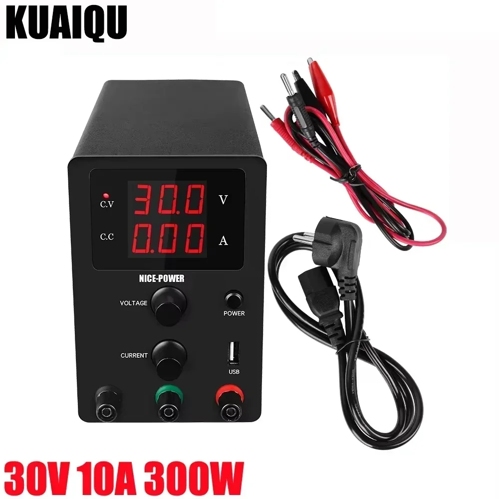 R-SPS3010 30V 10A USB Interface Lab DC Regulated Switching Power Supply 24V 15V 12V 5V LED Lamp Testing Factory Repair