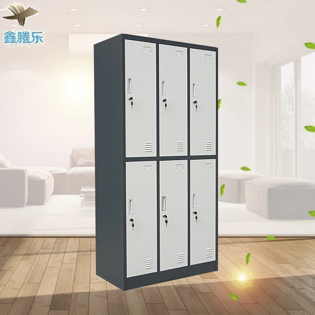 Wholesale 6-Door Metal Gym Office Storage Wardrobe 6-Pintu Locker For Changing Room Furniture Type