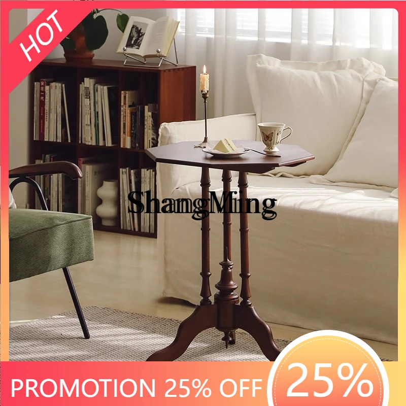 

SM home new home high-end retro solid wood coffee table sofa balcony coffee table