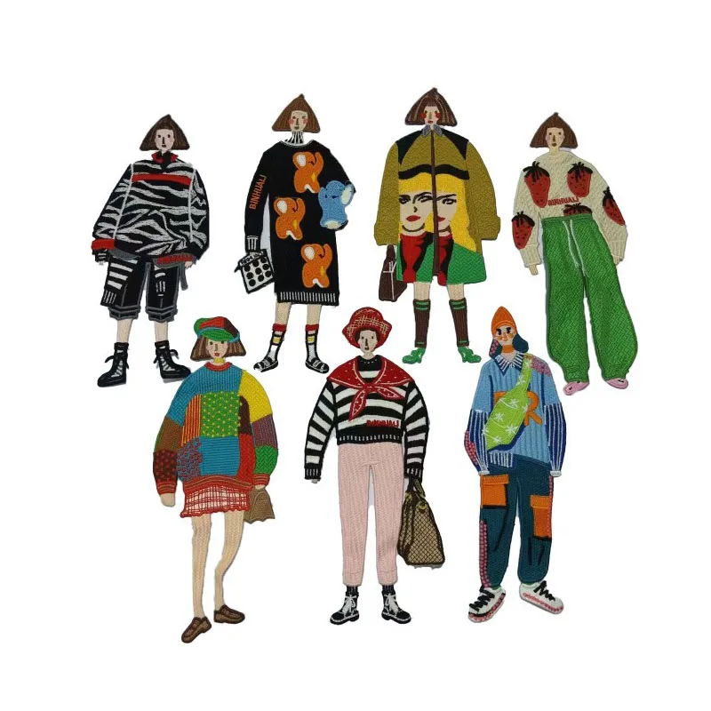 Fashionable cartoon character water-soluble rope embroidery clothing accessories fabric patches