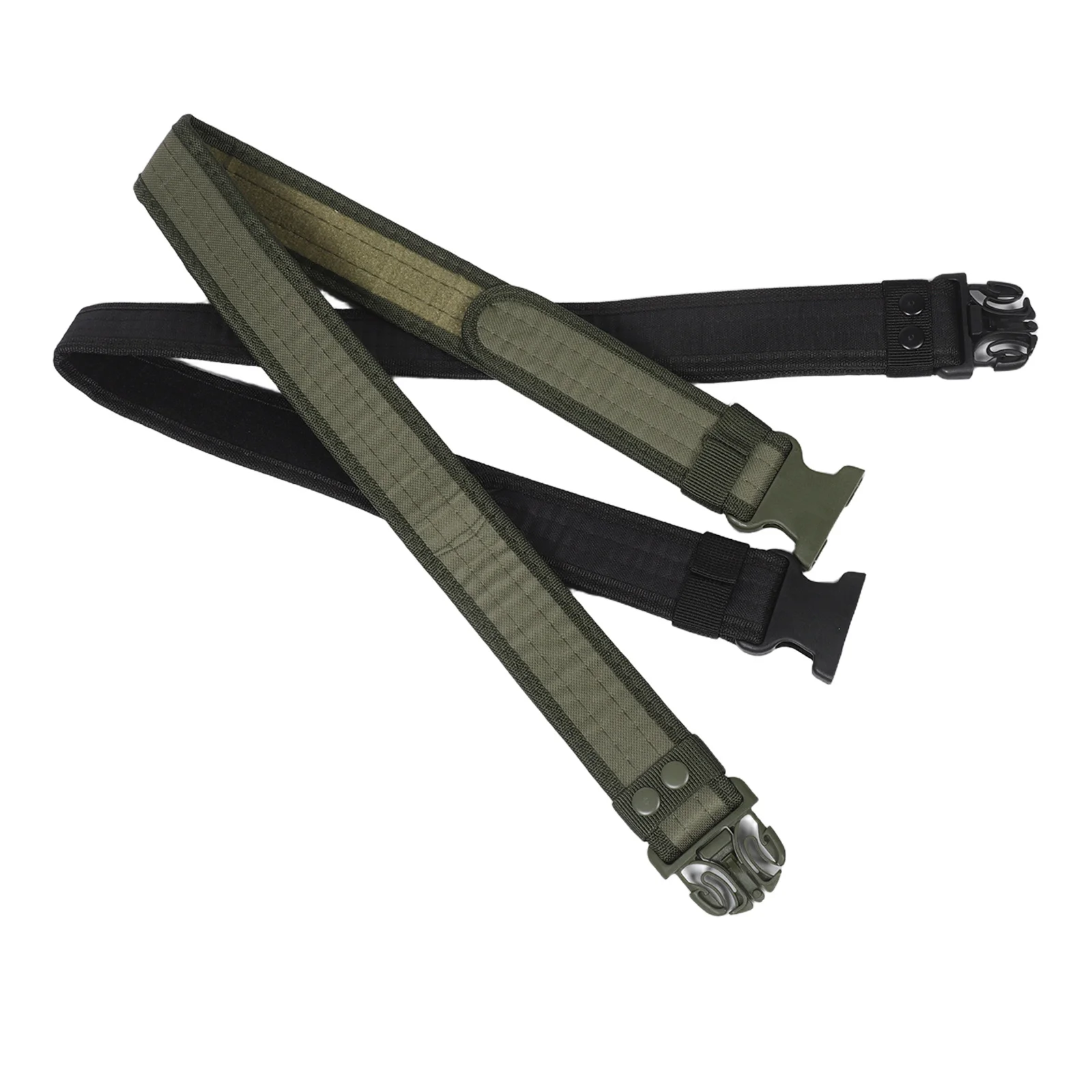 

2Pcs Outdoor Tactical Belt Adjustable Canvas Webbing Plastic Buckle Waist Strap Hiking Functional Belt