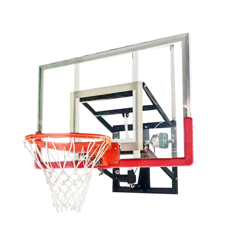 

High Quality Indoor Basketball Hoop Stand Electric Height Adjustable Wall Mounted Basketball Stand for Basketball Gym