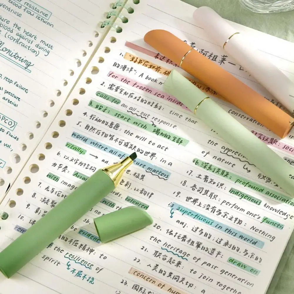 مجموعات أقلام هايلايتر اليومية ، هايلايتر نابض بالحياة ، حبر سريع الجفاف ، مقاوم للطخة لتشفير الألوان ، الطلاب ، المحترفون