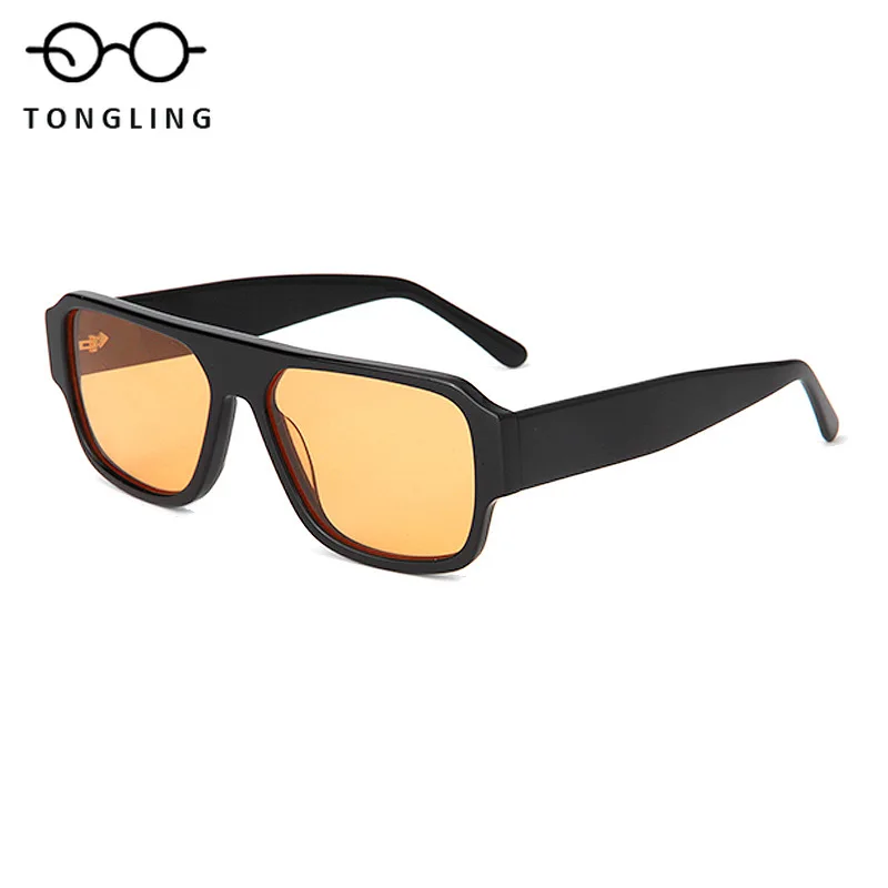 

2025 новые высококачественные модные мужские спортивные квадратные солнцезащитные очки премиум-класса из ацетата в стиле ретро для женщин, модные солнцезащитные очки для путешествий и вождения с защитой от ультрафиолета