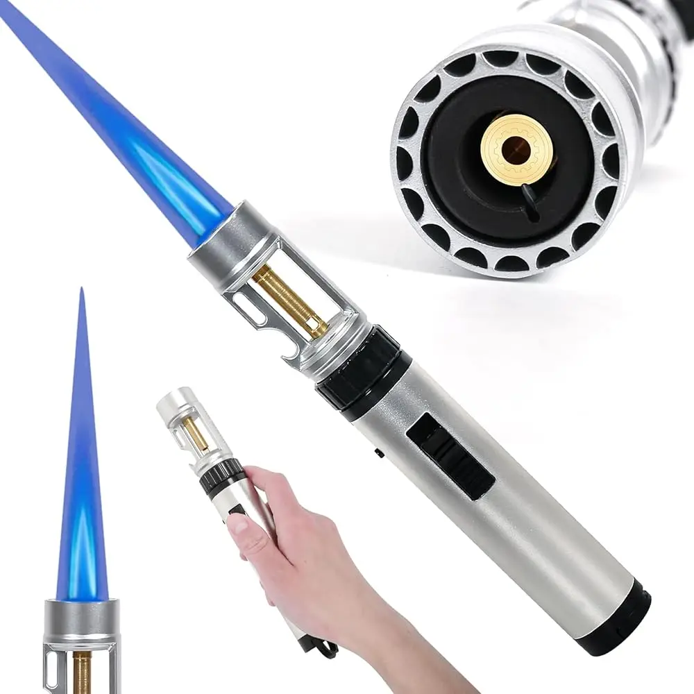 

Ailexpress Recommendation - Torch Lighter, Bright Fire Lighter with Safety Lock and Adjustable Blue Flame, Refillable Butane Gas