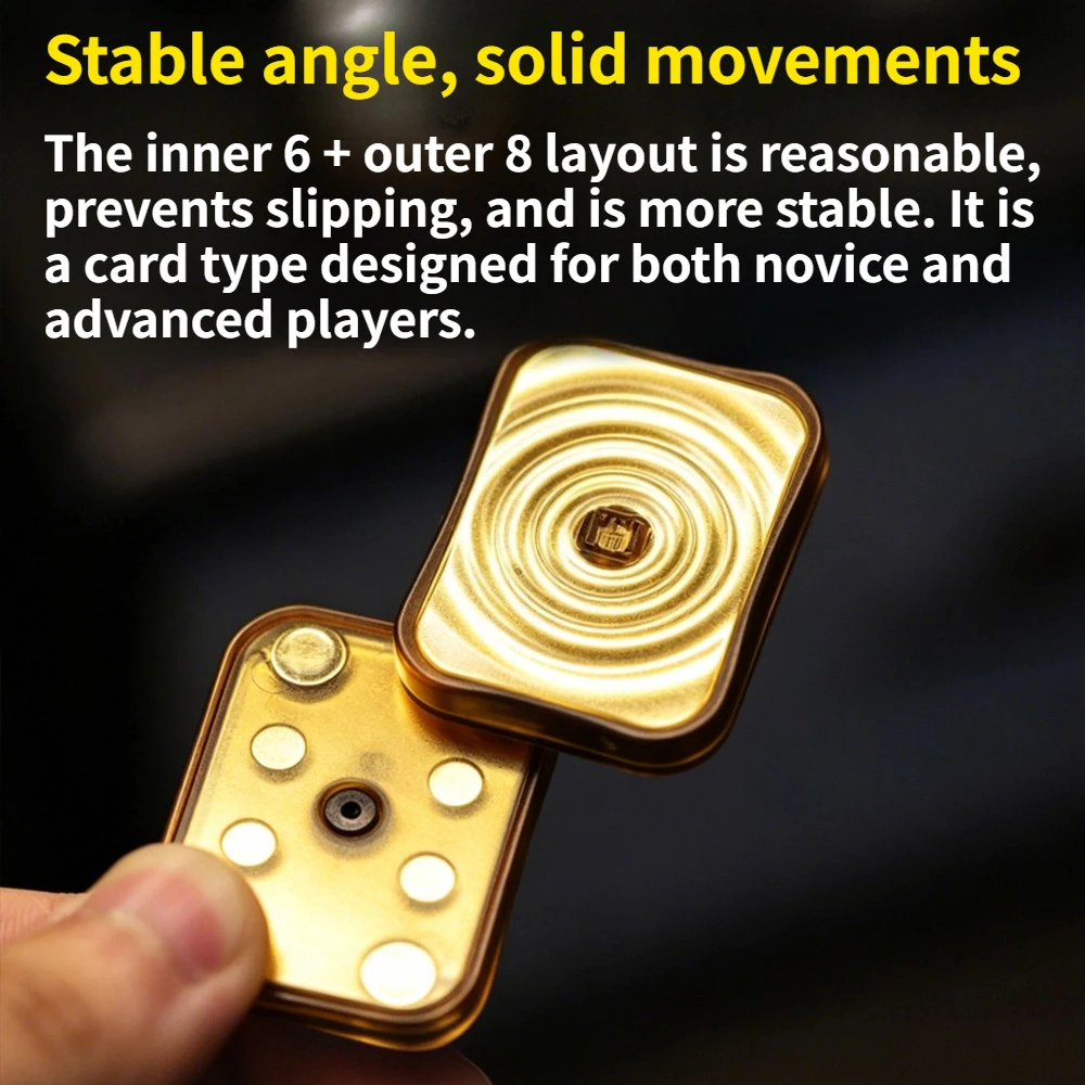 GAO EDC Wave Pattern Unlimited Position Magnetic Push Fingertip Card Pushing Decompression Toy