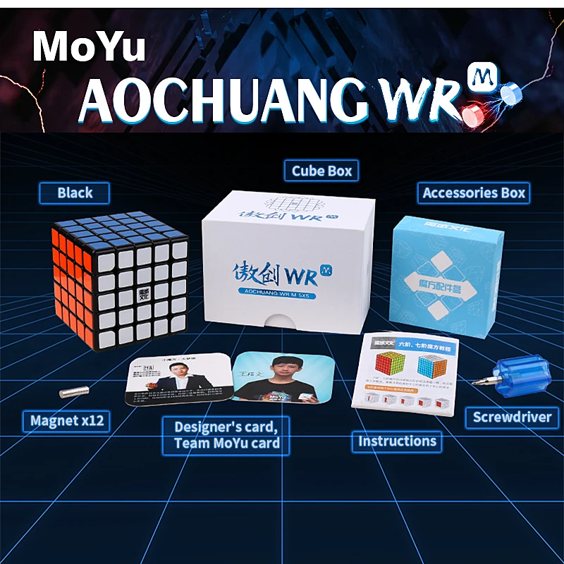 

[ECube] Moyu AoChuang WR M Magnetic 5x5x5 speed magic cube 5x5 cubo magico aochuang WRM puzzle cube 5x5x5 Magnet cube