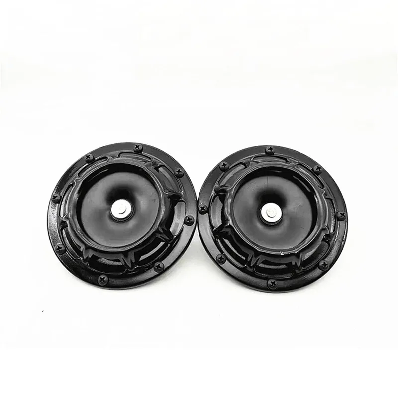 2Pcs Car Horn Multi-Color 12V Disc Electric Air Horn Kit Dual Tone Super Loud Alarm Singal Motorcycle Truck Accessory