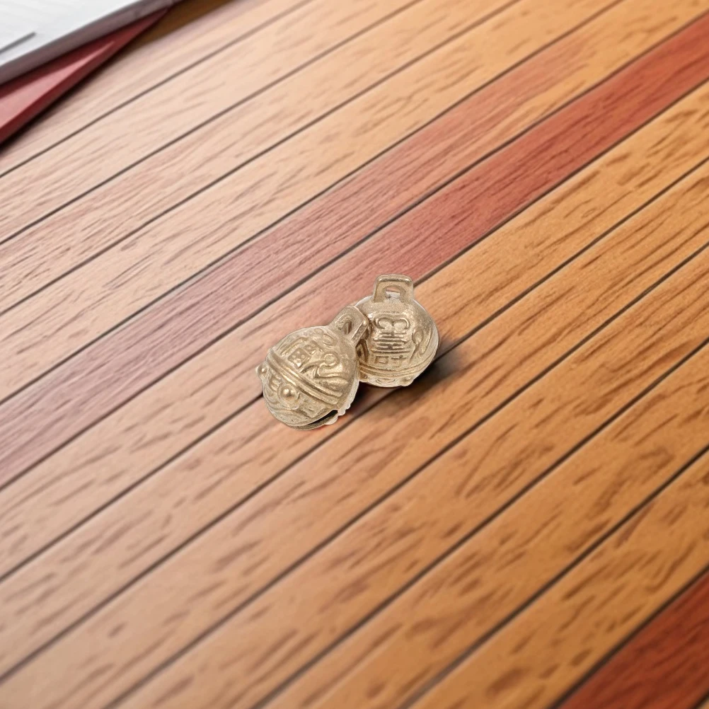 

3Pcs Small Copper Bells Pet Collar Charms Vintage for Dogs Decorative Craft Projects Feng Shui Wind Chime