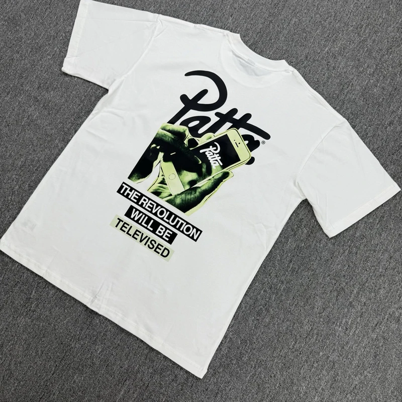 New Street Trend Patta T-shirt Men Women Daily Leisure High-quality Cotton Round-neck PATTA Short-sleeve Real Photos view 2