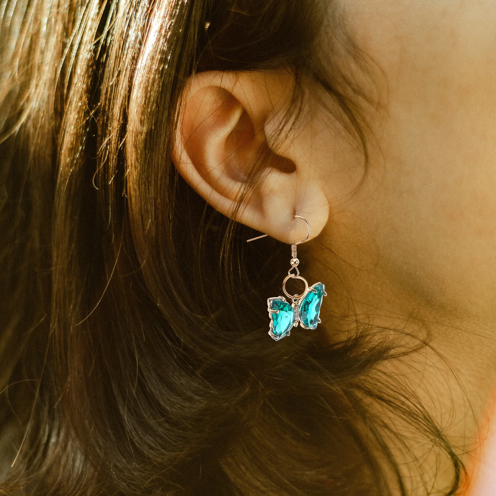 

10 шт., подвеска-бабочка с кристаллами, креативный сплав, гладкая поверхность, ожерелье «сделай сам», брелок, ремесла, декоративные аксессуары