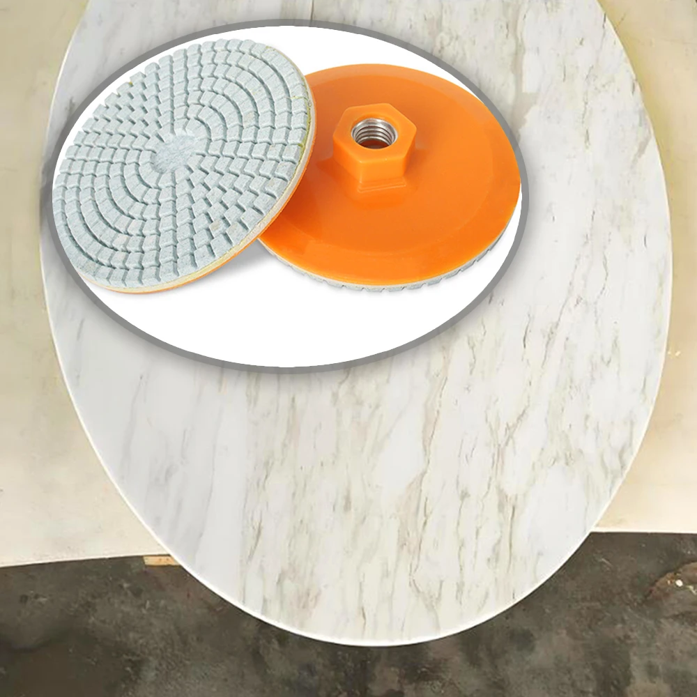 DIY Projects Orange Color Diamond Polishing Pads Wet And Dry Polishing Disc Comprehensive Material Compatibility