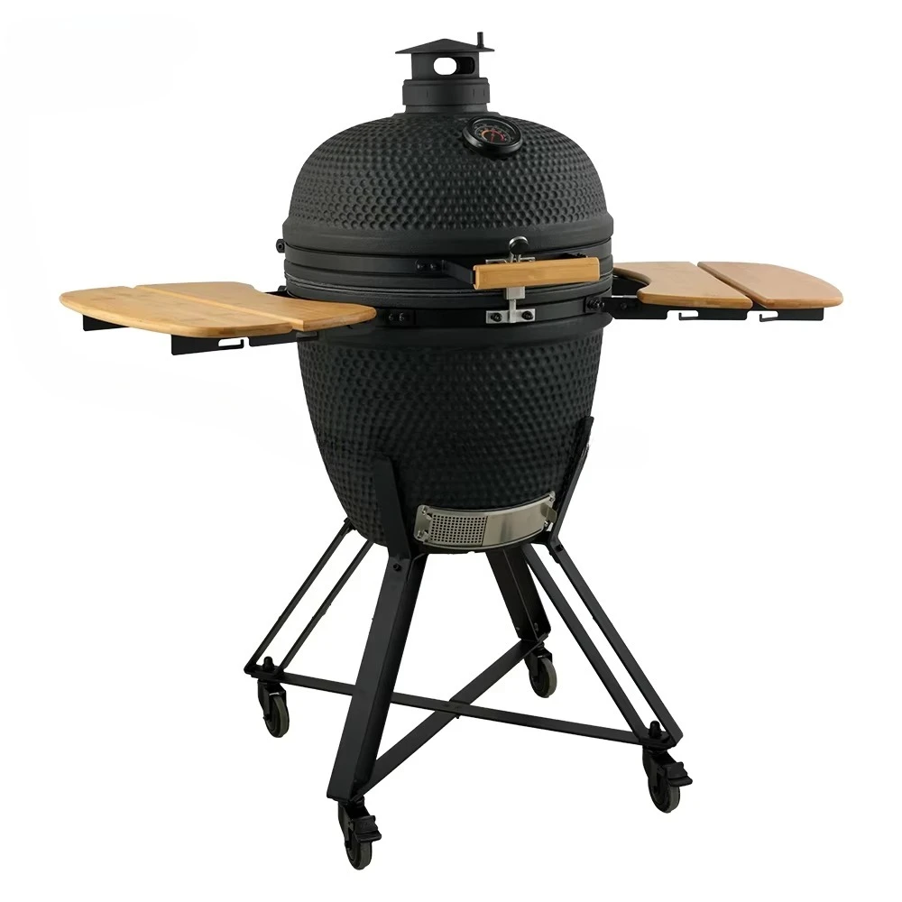 21 INCH Black Ceramic Charcoal Kamado Grill Classic III CE GS OEM Custom Color Certified Garden for Bbq Grill