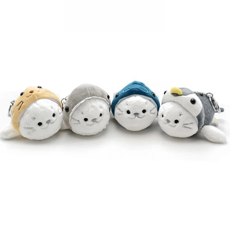 Cute Marine Animals Little Seal Plush Pendant Plush Toy Bag Accessories Keychain Pendant Bag Car Pendant Children's Gifts