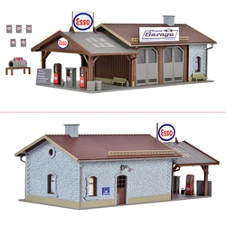 HO 1/87 Architectural Model 45599 Service Station with Gas Station Miniature Scene Series Sand Table Landscape