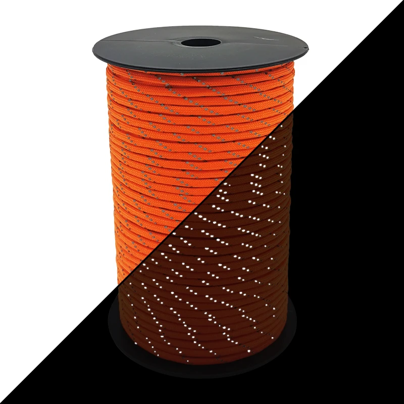 50/100m Multifunktionales 7-Kern Reflektierendes 550 Paracord-Seil 4 mm Camping Überlebens-EDC Outdoor Fallschirmschnur Lanyard Rettungsseil – Detail 5