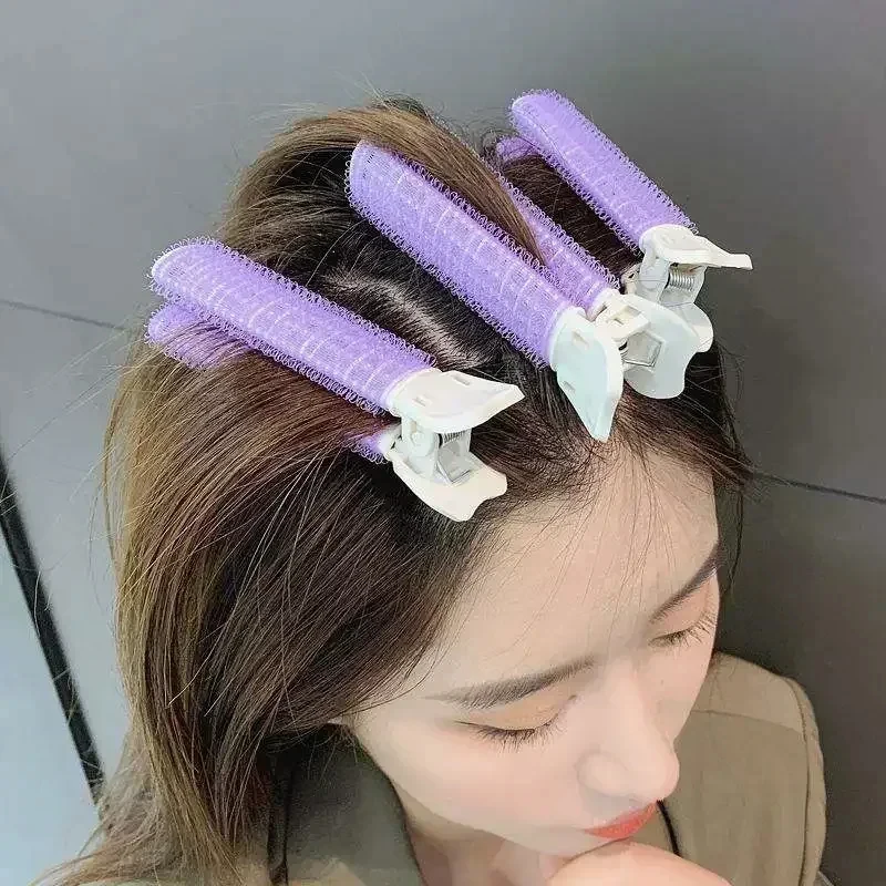 2-6Pcs Bangs Hair Root Fluffy Clips Lazy Hair Top Styling Culers Clips Curling Barrel Portable Korean Style Hair Clips Rollers